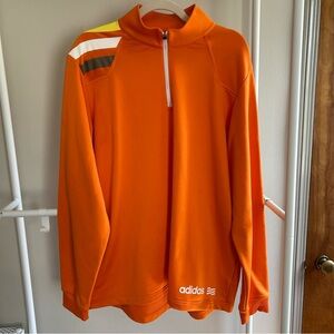 Adidas orange golf quarter zip